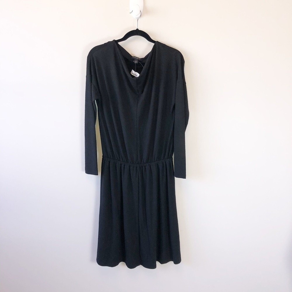 Banana Republic Little Black Dress Long Sleeve Elastic Waist Casual Medium NWOT